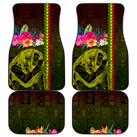 Hawaiian Reggae Music Car Mats Jamaica Singer Tribal Polynesian and Hibiscus
