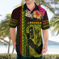 Hawaiian Reggae Music Hawaiian Shirt Jamaica Singer Tribal Polynesian and Hibiscus LT03 - Polynesian Pride