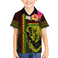Hawaiian Reggae Music Hawaiian Shirt Jamaica Singer Tribal Polynesian and Hibiscus LT03 - Polynesian Pride