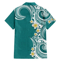 Aloha Polynesian Plumeria Flower Hawaiian Shirt Teal Color LT03 - Polynesian Pride