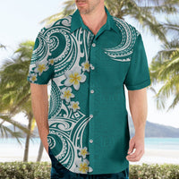 Aloha Polynesian Plumeria Flower Hawaiian Shirt Teal Color LT03 - Polynesian Pride