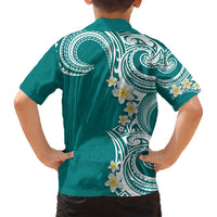Aloha Polynesian Plumeria Flower Hawaiian Shirt Teal Color LT03 - Polynesian Pride