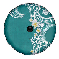 Aloha Polynesian Plumeria Flower Spare Tire Cover Teal Color LT03 - Polynesian Pride