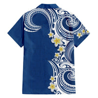Aloha Polynesian Plumeria Flower Hawaiian Shirt Blue Color LT03 - Polynesian Pride