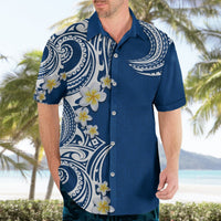 Aloha Polynesian Plumeria Flower Hawaiian Shirt Blue Color LT03 - Polynesian Pride