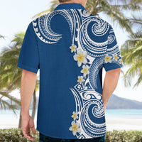 Aloha Polynesian Plumeria Flower Hawaiian Shirt Blue Color LT03 - Polynesian Pride