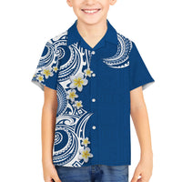 Aloha Polynesian Plumeria Flower Hawaiian Shirt Blue Color LT03 - Polynesian Pride