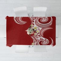 Aloha Polynesian Plumeria Flower Tablecloth Red Color LT03 Red - Polynesian Pride