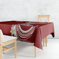 Aloha Polynesian Plumeria Flower Tablecloth Red Color LT03 - Polynesian Pride