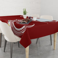Aloha Polynesian Plumeria Flower Tablecloth Red Color LT03 - Polynesian Pride