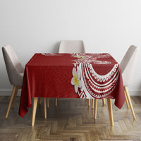Aloha Polynesian Plumeria Flower Tablecloth Red Color LT03 - Polynesian Pride
