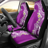 Aloha Polynesian Plumeria Flower Car Seat Cover Purple Color