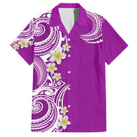 Aloha Polynesian Plumeria Flower Hawaiian Shirt Purple Color LT03 Purple - Polynesian Pride