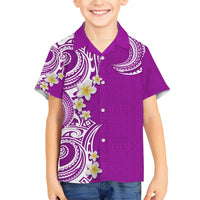 Aloha Polynesian Plumeria Flower Hawaiian Shirt Purple Color LT03 - Polynesian Pride
