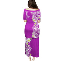 Aloha Polynesian Plumeria Flower Puletasi Purple Color LT03 - Polynesian Pride