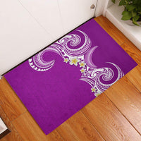 Aloha Polynesian Plumeria Flower Rubber Doormat Purple Color LT03 Purple - Polynesian Pride