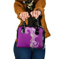 Aloha Polynesian Plumeria Flower Shoulder Handbag Purple Color LT03 One Size Purple - Polynesian Pride