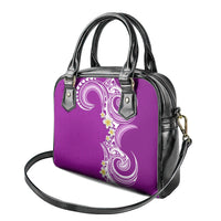 Aloha Polynesian Plumeria Flower Shoulder Handbag Purple Color LT03 - Polynesian Pride
