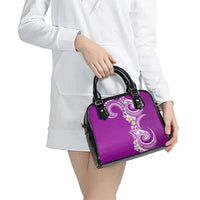 Aloha Polynesian Plumeria Flower Shoulder Handbag Purple Color LT03 - Polynesian Pride