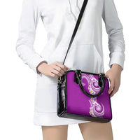 Aloha Polynesian Plumeria Flower Shoulder Handbag Purple Color LT03 - Polynesian Pride