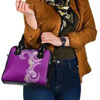 Aloha Polynesian Plumeria Flower Shoulder Handbag Purple Color LT03 - Polynesian Pride
