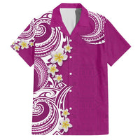 Aloha Polynesian Plumeria Flower Hawaiian Shirt Pink Color LT03 Pink - Polynesian Pride