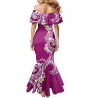 Aloha Polynesian Plumeria Flower Mermaid Dress Pink Color LT03 - Polynesian Pride