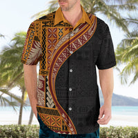 Samoa Siapo Motif and Tapa Pattern Half Style Hawaiian Shirt Yellow Color LT03 - Polynesian Pride