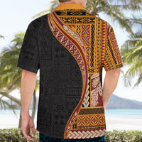 Samoa Siapo Motif and Tapa Pattern Half Style Hawaiian Shirt Yellow Color LT03 - Polynesian Pride