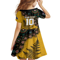 Custom New Zealand and Australia Rugby Family Matching Long Sleeve Bodycon Dress and Hawaiian Shirt Maori Warrior With Aboriginal Version