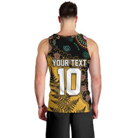 Custom New Zealand and Australia Rugby Men Tank Top Maori Warrior With Aboriginal Version