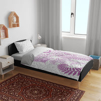 Aotearoa Maori Sea Animals Tribal Bedding Set Manta Ray and Shark Moko Pattern Pink Color