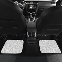 Aotearoa Maori Sea Animals Tribal Car Mats Manta Ray and Shark Moko Pattern Pink Color LT03 Set 2pcs - Back Pink - Polynesian Pride