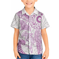Aotearoa Maori Sea Animals Tribal Hawaiian Shirt Manta Ray and Shark Moko Pattern Pink Color LT03 - Polynesian Pride
