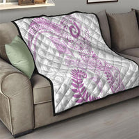 Aotearoa Maori Sea Animals Tribal Quilt Manta Ray and Shark Moko Pattern Pink Color LT03 - Polynesian Pride