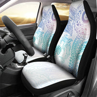 Aotearoa Maori Sea Animals Tribal Car Seat Cover Manta Ray and Shark Moko Pattern Sweet Pastel