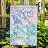 Aotearoa Maori Sea Animals Tribal Garden Flag Manta Ray and Shark Moko Pattern Sweet Pastel