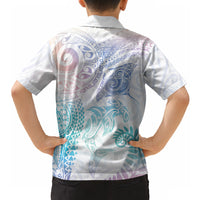Aotearoa Maori Sea Animals Tribal Hawaiian Shirt Manta Ray and Shark Moko Pattern Sweet Pastel LT03 - Polynesian Pride