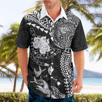Hawaiian Manta Ray Tribal Hawaiian Shirt Polynesian Art Motifs Black Color LT03 - Polynesian Pride