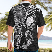 Hawaiian Manta Ray Tribal Hawaiian Shirt Polynesian Art Motifs Black Color LT03 - Polynesian Pride