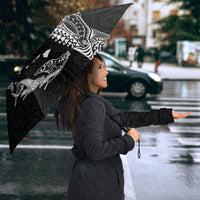 Hawaiian Manta Ray Tribal Umbrella Polynesian Art Motifs Black Color