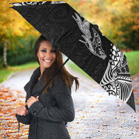 Hawaiian Manta Ray Tribal Umbrella Polynesian Art Motifs Black Color