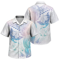 Hawaiian Manta Ray Tribal Family Matching Tank Maxi Dress and Hawaiian Shirt Polynesian Art Motifs Sweet Pastel LT03 Son's Shirt Multicolor - Polynesian Pride