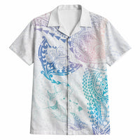 Hawaiian Manta Ray Tribal Hawaiian Shirt Polynesian Art Motifs Sweet Pastel LT03 Multicolor - Polynesian Pride