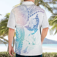 Hawaiian Manta Ray Tribal Hawaiian Shirt Polynesian Art Motifs Sweet Pastel LT03 - Polynesian Pride
