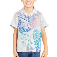 Hawaiian Manta Ray Tribal Hawaiian Shirt Polynesian Art Motifs Sweet Pastel LT03 - Polynesian Pride