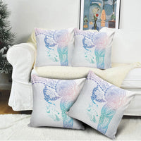 Hawaiian Manta Ray Tribal Pillow Cover Polynesian Art Motifs Sweet Pastel