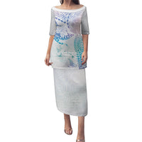 Hawaiian Manta Ray Tribal Puletasi Polynesian Art Motifs Sweet Pastel LT03 Long Dress Multicolor - Polynesian Pride