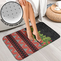Maori Tukutuku Bathroom Set with Ferns Pohutukawa and Kowhai Tribal Moko Patterns LT03 - Polynesian Pride