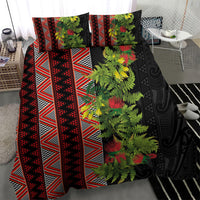 Maori Tukutuku Bedding Set with Ferns Pohutukawa and Kowhai Tribal Moko Patterns LT03 - Polynesian Pride